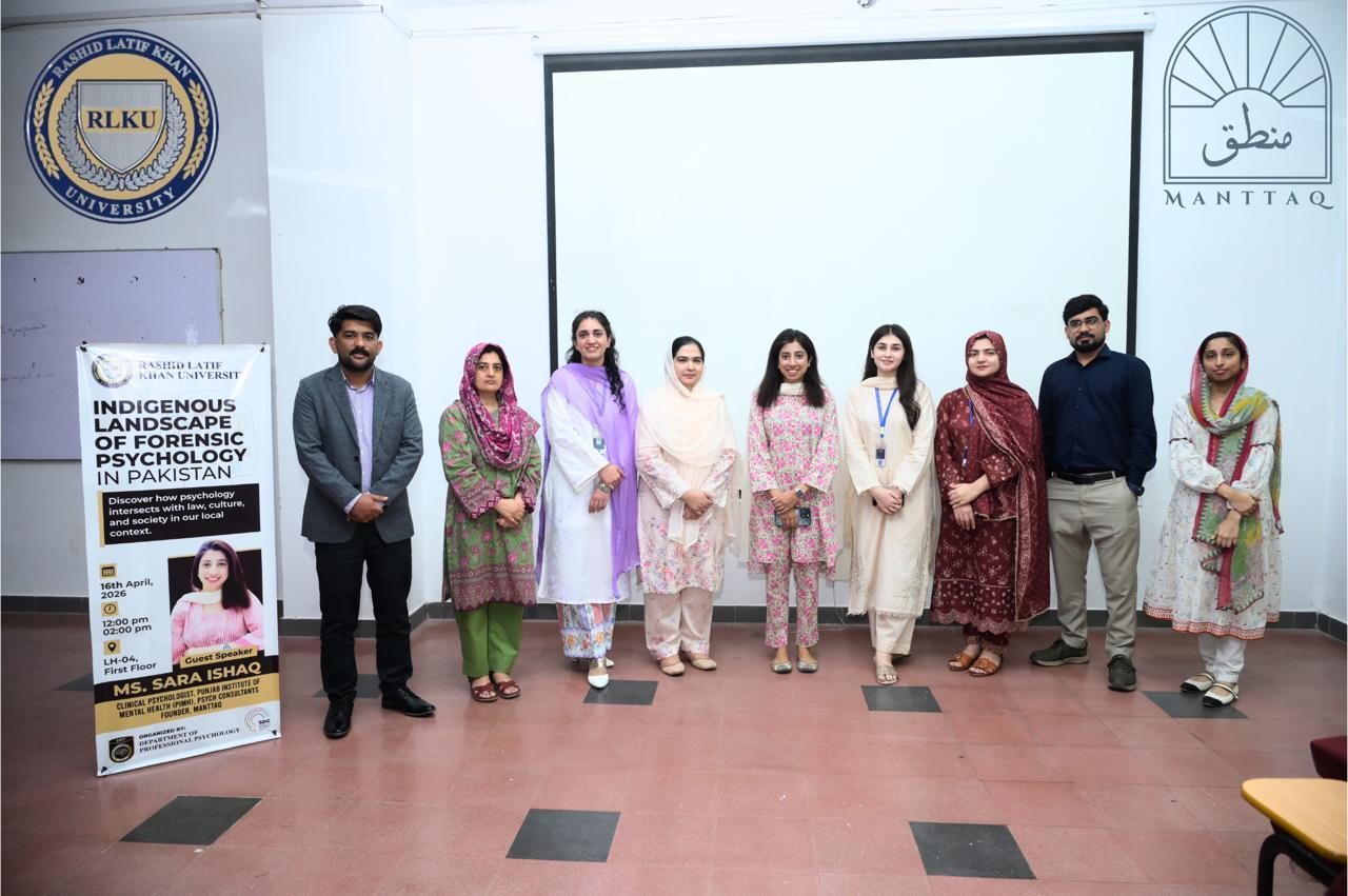 Manttaq session on the indigenous landscape of forensic psychology at Rashid Latif Khan University